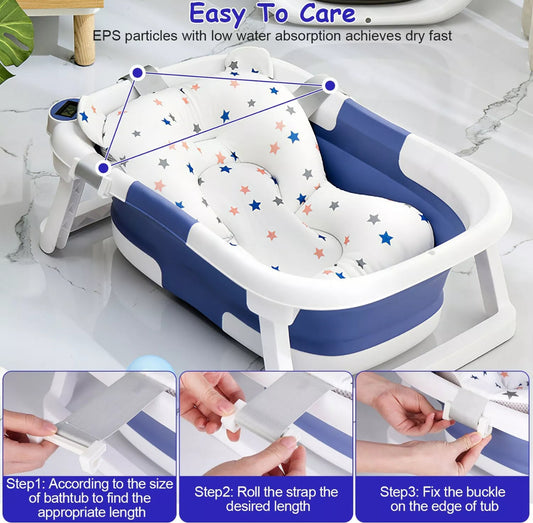 Blue Collapsible Baby Bathtub