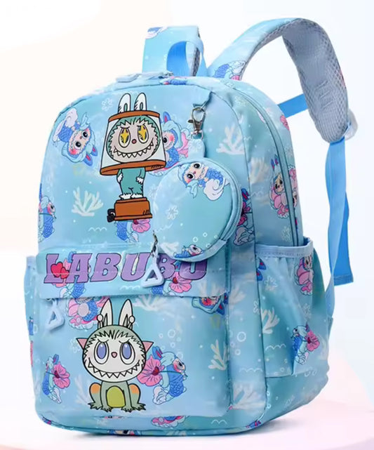 Labubu Backpack Children's Large Capacity Kindergarten Bag Cute Primary School